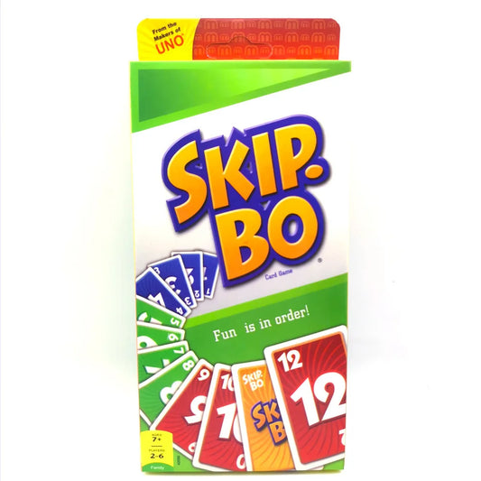 UNO SKIP BO Card Game for Family Night, Travel Game & Gift for Kids for 2-10 Players