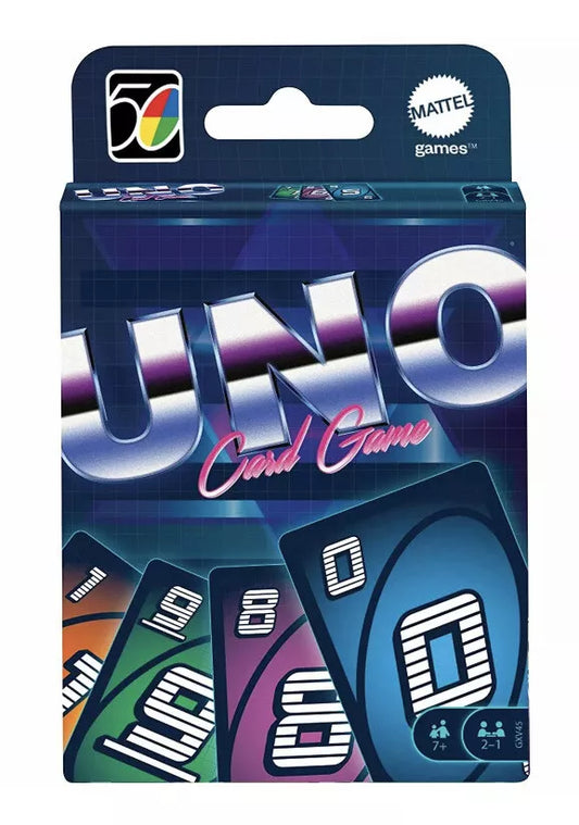 UNO 1980's Classic Card Game for Family Night, Travel Game & Gift for Kids for 2-10 Players