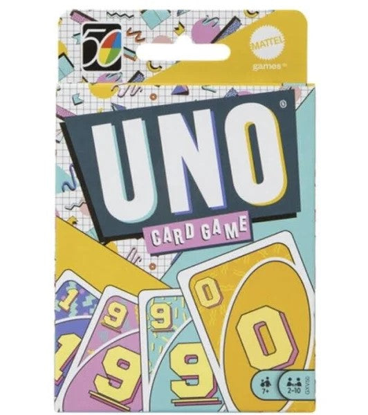 UNO 1990's Classic Card Game for Family Night, Travel Game & Gift for Kids for 2-10 Players